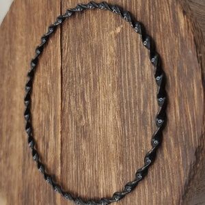 B2415 black barbed wire‎ bracelet grunge